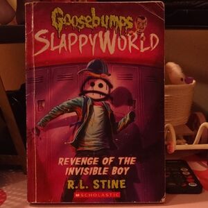 Scholastic Goosebumps SlappyWorld Book with Purple and Red Cover